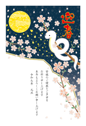 イラスト付き年賀はがき　ベーシック　5枚入り　ARP-05