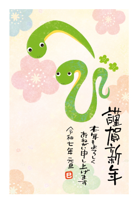 イラスト付き年賀はがき　カジュアル　5枚入り　OP-07